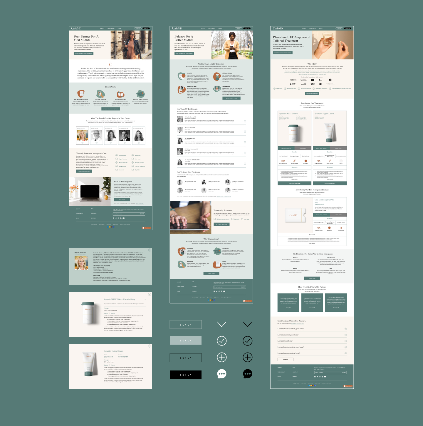 CurieMD web design